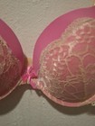 Hers By Herman Pink And White Lace Underwire Bra Size 36D — photo 4
