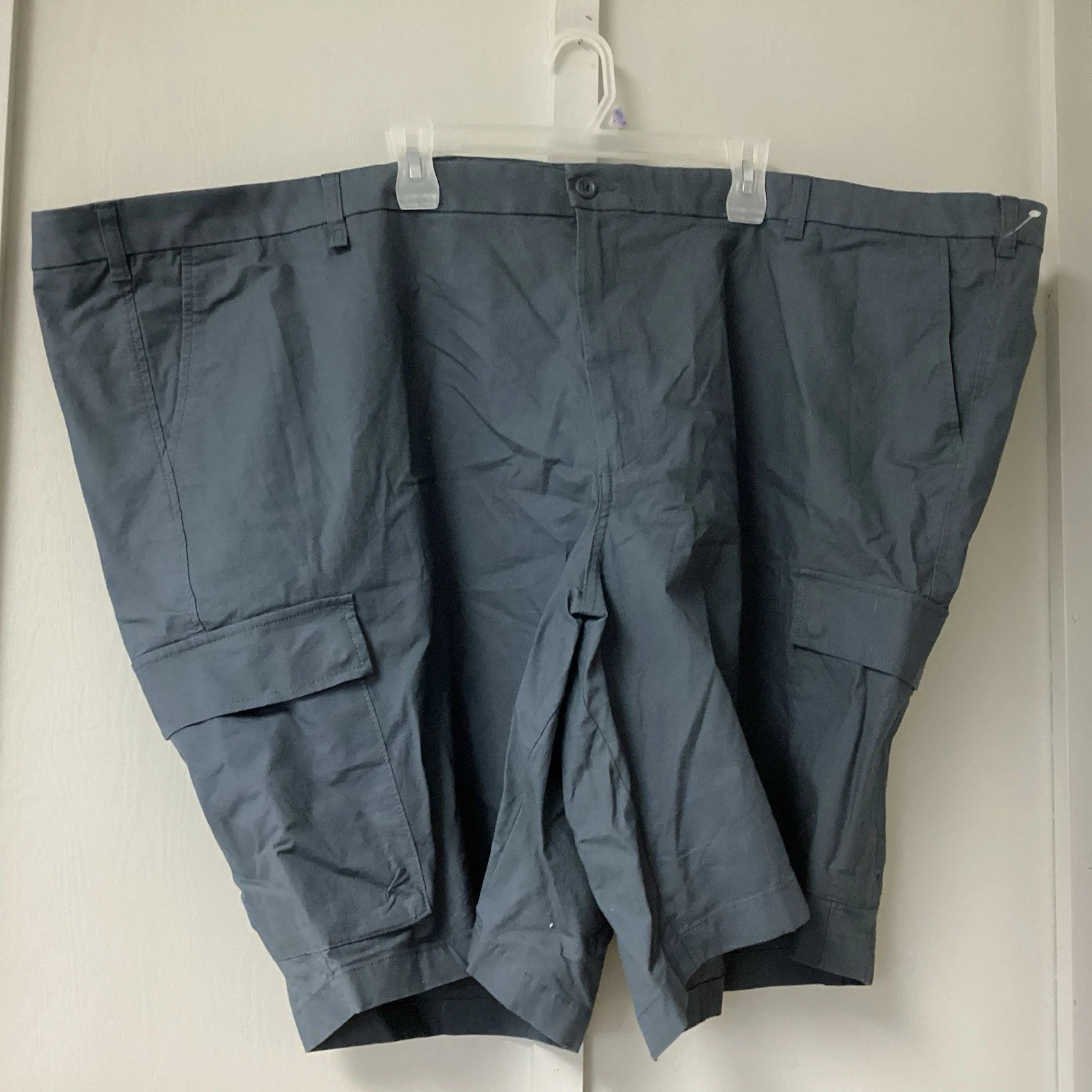 DOCKERS TECH CARGO Big And Tall Size 60 SHORTS MENS Gray Water Less Stretch New