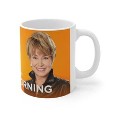 CBS News Sunday Morning Mug 11oz Ceramic Coffee Cup Jane Pauley