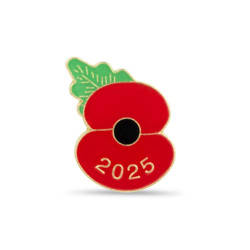 Poppie Pin 2025 Badge Red Poppies Pin Badge Remember Veteran Solider Brooch - Picture 2 of 7