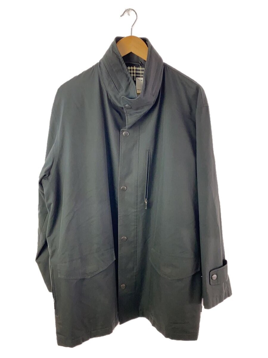 Burberry London Mens Black Cotton Classic Coat Size LL Plain EG ZIA