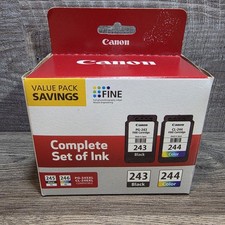 Genuine New Canon PG-243 CL-244 Ink Cartridge Black/Color Combo Value Pack
