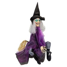 Animated Witch Halloween Kicking Leg Light Decoration Trick or Treat