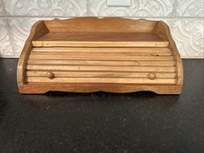 Antique Mini Rolltop Bread Holder With Shelf-...