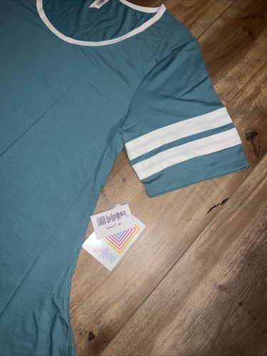 Lularoe Donna Perfetta T T T T T T T T Verde Blu Teal Bianco Bordo XL 18/20 20/22 ❤️ Nuovo - Foto 12 di 19