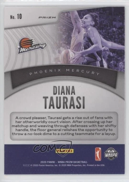 2020 Panini Prizm WNBA Dominance Green Prizm Diana Taurasi #10 - Image 2 of 2