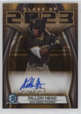2023 Bowman Draft Class of Gold Refractor 49/50 Dillon Head #23A-DH Auto 16e6