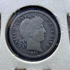 1911-D Barber Dime - VF - Circulated Silver - FREE SHIPPING