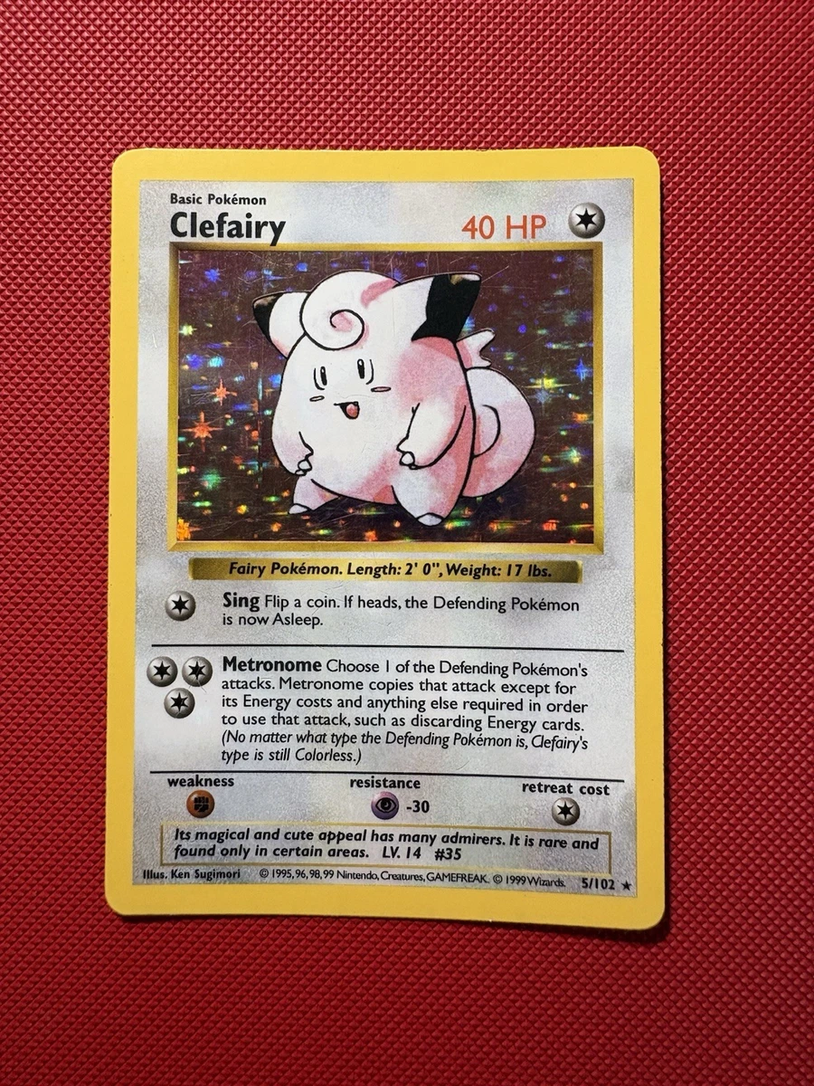 英語版】ピッピClefairy Pokemon Base Set 5/102 Pokémon TCG Clefairy