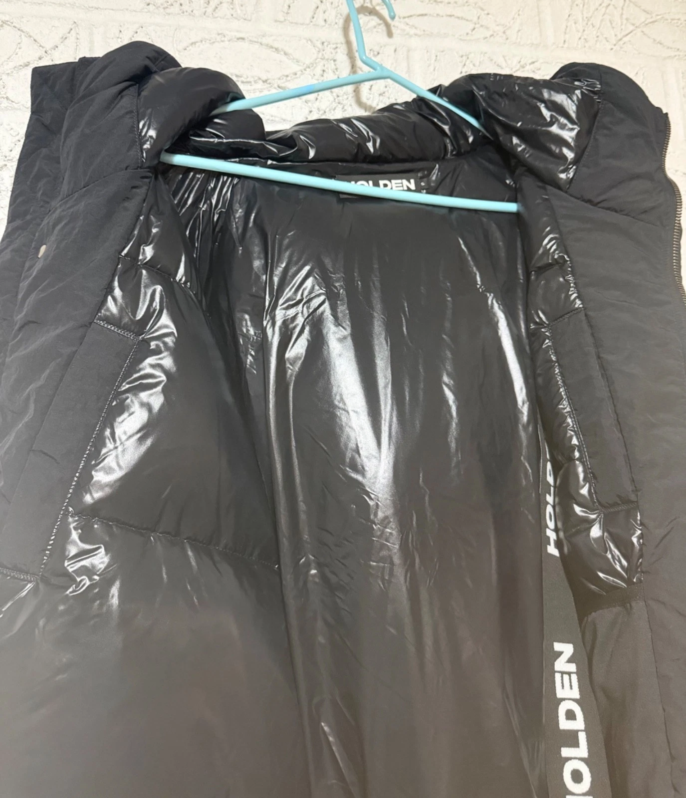 Holden Mens Long Down Parka Black Jacket Size XL - product detail image 7