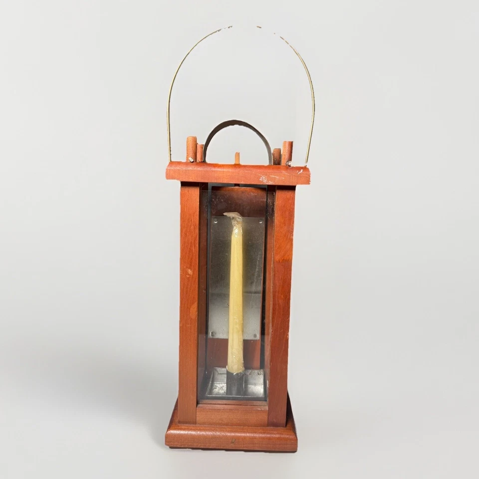 Old New England RHA Barn Lantern*Wood, Glass & Steel* Complete Primitive*13” - Image 2 of 4