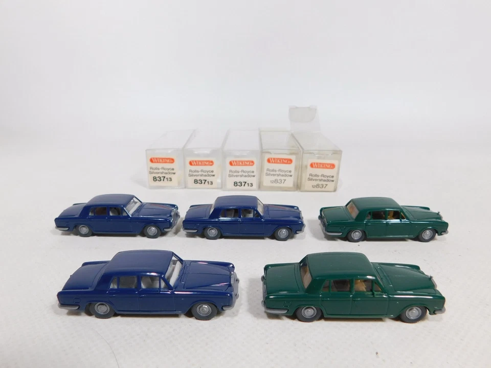 5x wiking H0 1:87 Rolls-Royce Silvershadow: 12 837 + 837 13 Mint + Box # - Immagine 2 di 4