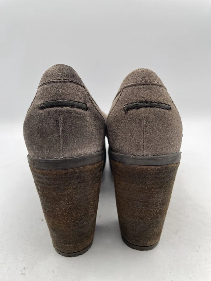 Nicole Tacones Al Tobillo Para Mujer Talla 6M Marrón Borla Gamuza Cuero Puntera Cerrada Foto 3 de 4