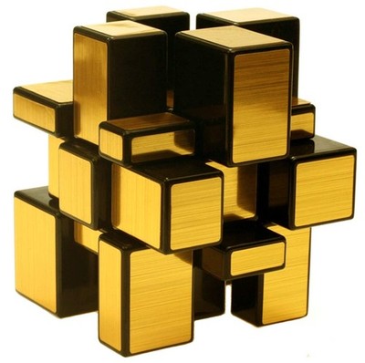 TANCH Mirror Speed Magic Cube 3x3 Puzzle Toy for Children & 3x3, Gold 