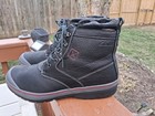 MENS CLARKS  MILWRIGHT RISE BLACK  TUMBLED LEATHER - WOOL ANKLES BOOTS SZ 12 — photo 2
