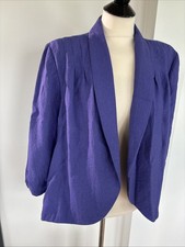Chico  s Size 3 Periwinkle Open Front Jacket 3/4 Sleeve Lightweight