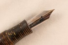 VINTAGE 1936 PARKER VACUMATIC  OVERSIZE FOUNTAIN PEN ~ DOUBLE STRIPED JEWELS — photo 3