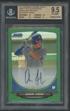 2013 Bowman Chrome Draft Aaron Judge Green Refractor Auto /75 BGS 9.5