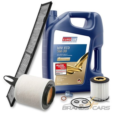 ATEC INSPEKTIONSPAKET FILTERSATZ SET A+5L EUROLUB 5W-30 FÜR BMW 3-ER E90