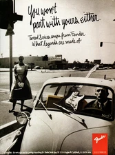 vtg FENDER MAGAZINE PRINT AD Tweed Series Guitar Amps Stratocaster Pinup Page