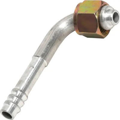 UAC A/C Refrigerant Hose Fitting Aluminum 90º Female Oring Barb Fitting FT 1321