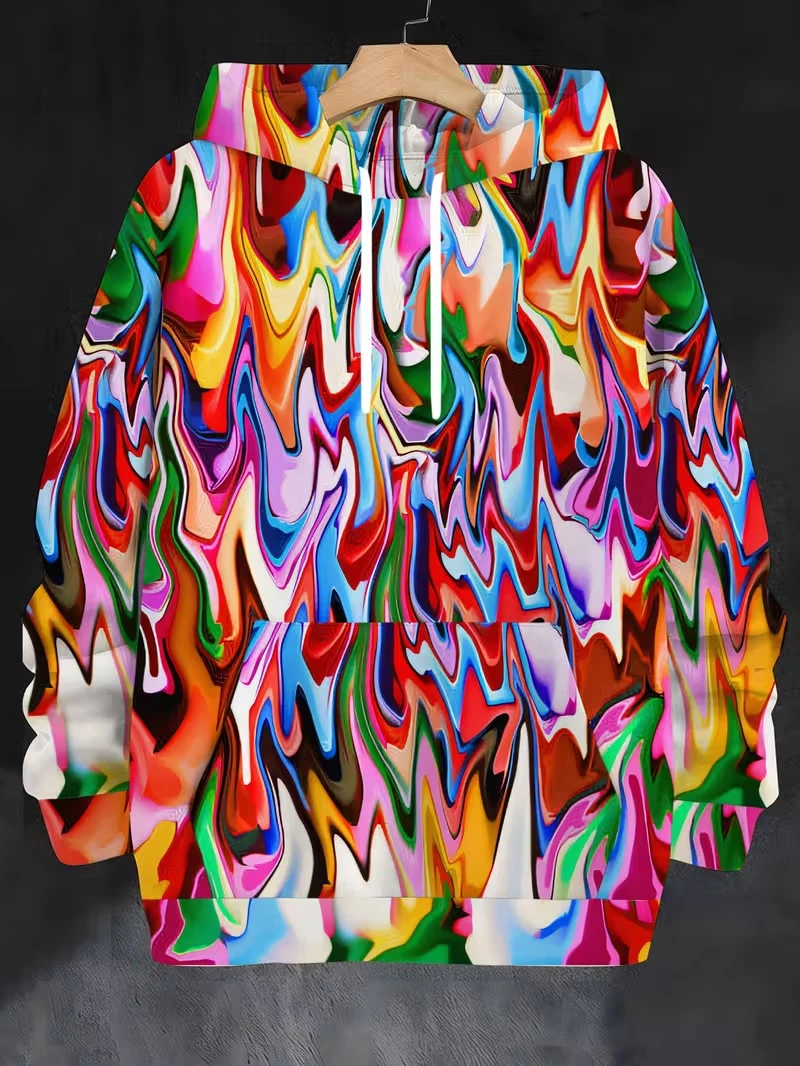Men's Colorful Sweatshirts Hoodie sleeve oversized BIG size 5XL