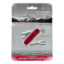 RETIRED 65mm Victorinox Delémont Executive 81 Swiss Army Knife 0.6423 Red NEW