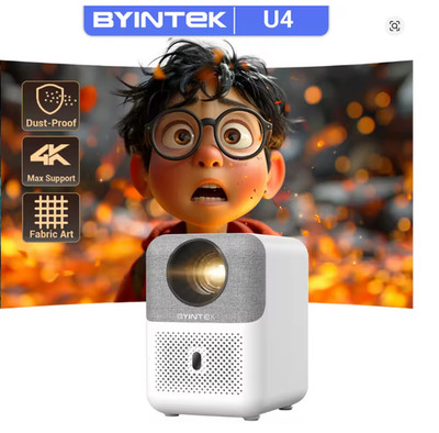 BYINTEK Mini Beamer Full HD 1080p WLAN Bluetooth Projektor Android Heimkino 4K 