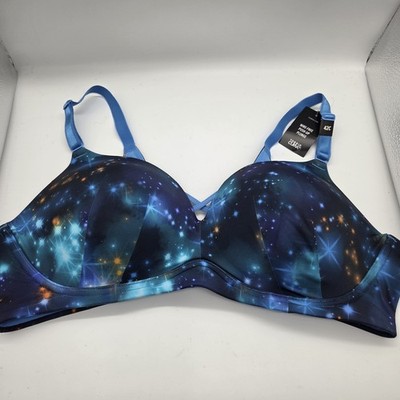 TORRID Curve 42C Wire-Free Push-Up Plunge 360 Back Smoothing Bra DEEP SPACE Blue