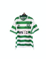 Vintage Celtic FC Football Home Shirt 1999-2001 (XL) Umbro Jersey