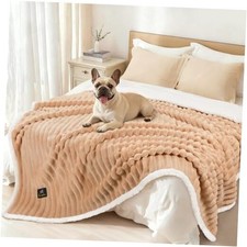 Waterproof Dog Blanket for Large Dogs Ultra-Soft Calming Cut Pile Flannel