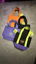 NEW TRADER JOE'S HALLOWEEN MINI CANVAS TOTE BAG - SET Of 4 -  READY TO SHIP!