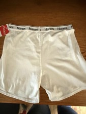 Hanes Women  s Boxer Briefs White MediumOne Pair 100 Cotton Tagless Brand New