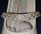 New Girl Stella Edelman Off-White Flats With Rhinestone &  Pearl Details Size 3  — photo 4