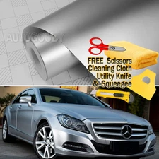 24" x 60" Satin Matte Chrome Metallic Silver Vinyl Film Wrap Sticker Bubble Free