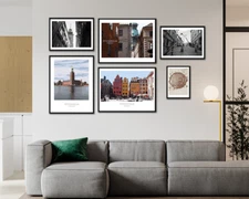 Minimalist contemporary graphic illustration photograph  Stockholm Wall Art