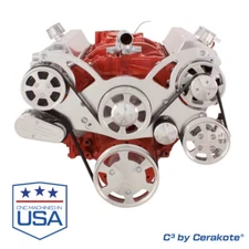 Clear Coat All Inclusive Small Block Chevy Serpentine System 283 305 327 350 400