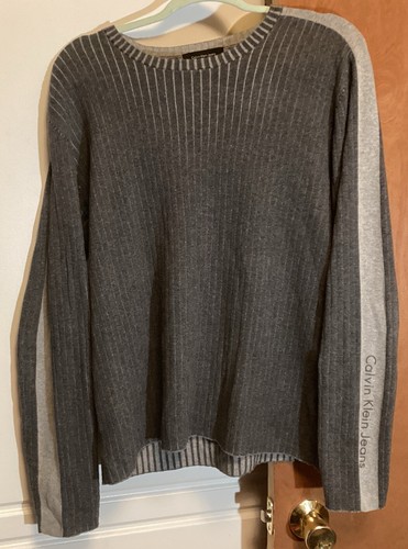 80s-90'S Calvin Klein JEANS Logo Sweatshirt Trainer Made in USA Men's XL Vintage /eaa521071