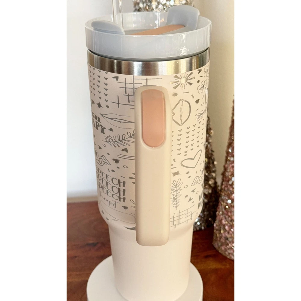 Tumbler Speech Therapist Laser Engraved 40oz Hot or Cold Beverage