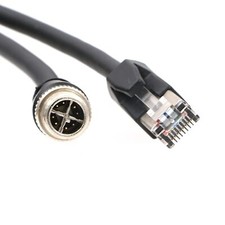 M12 8Pin X-Code to RJ45 Cat6a Shielded-Ethernet Cable for Cognex in Sight 6.6ft