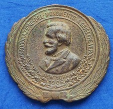 MEDAGLIA DELL'INAUGURAZIONE MONUMENTO MAESTRO GIUSEPPE VERDI A NEW YORK 1906 