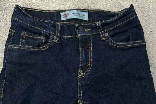 Levis 511 Performance Slim Jeans Size 14 Reg Dark Blue Jeans 27x27 Straight Leg - Picture 4 of 12