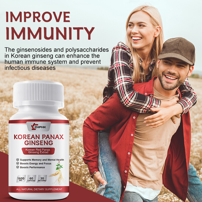 Benefits Sexually Integratore Ginseng Panax Rosso Coreano 1600mg - 120 Capsule, Ginsenosidi Per Energia E Memoria Panax Ginseng 1600mg - Foto 11
