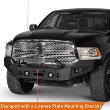 Fit 2013-2018 Dodge Ram 1500 Full Width Front Bumper W Winch Plate Led Lights Fit 2013-2018 Dodge Ram 1500 Full Width Front Bumper W Winch Plate Led Lights
