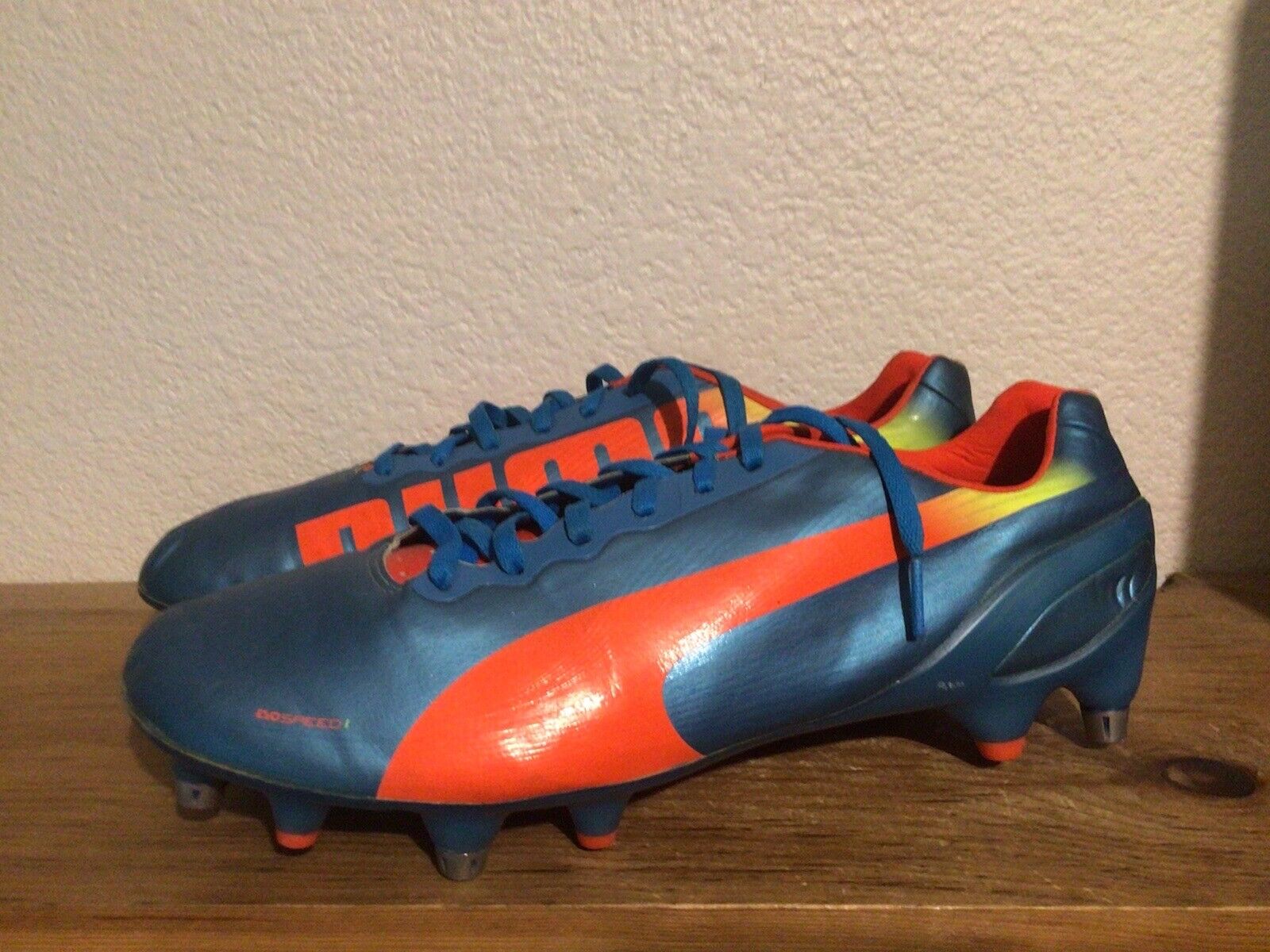 Men's Puma evoSPEED 1.2 SG Sz 9.5 Soft Ground Cleats Soccer Football Shoes | eBay