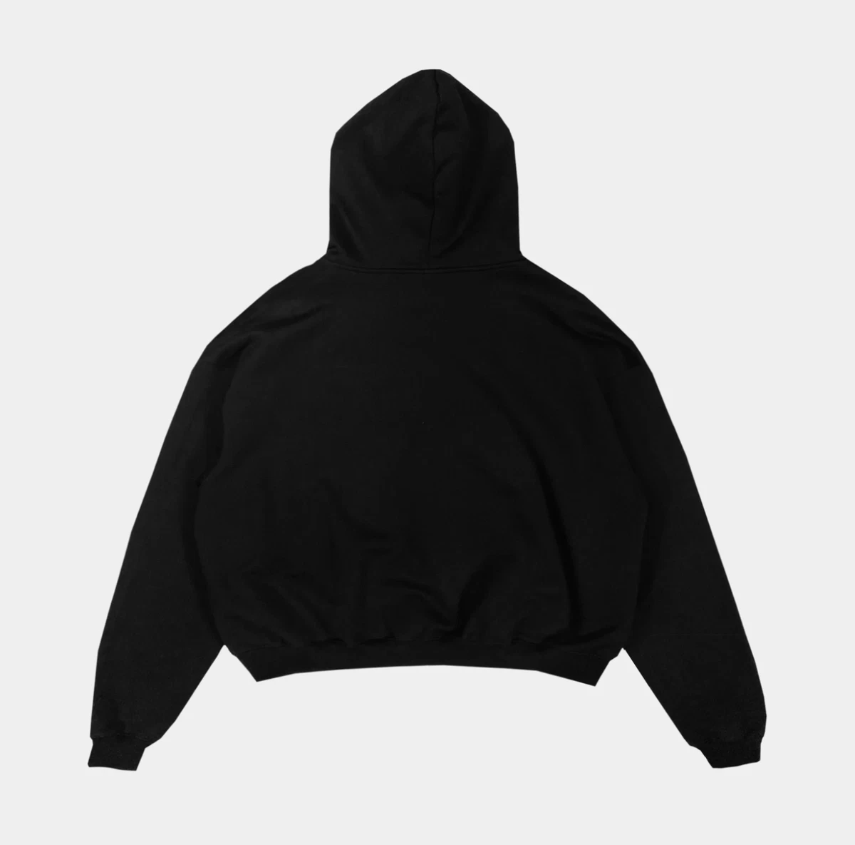 Plain black hoodie back new arrivals
