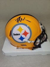 ROMAN WILSON SIGNED PITTSBURGH STEELERS THROWBACK SPEED MINI HELMET BECKETT QR