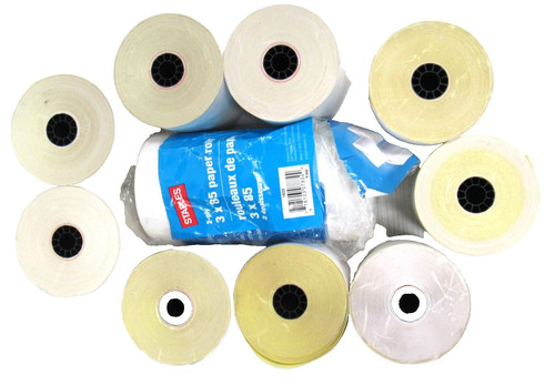 Lot of UNUSED 2-ply 3x85 Paper Roll Receipt Tape Estate Credit Card
