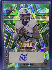 2024 Leaf Metal Football Jalon Daniels Armed & Dangerous Green Crystal Auto 2/3