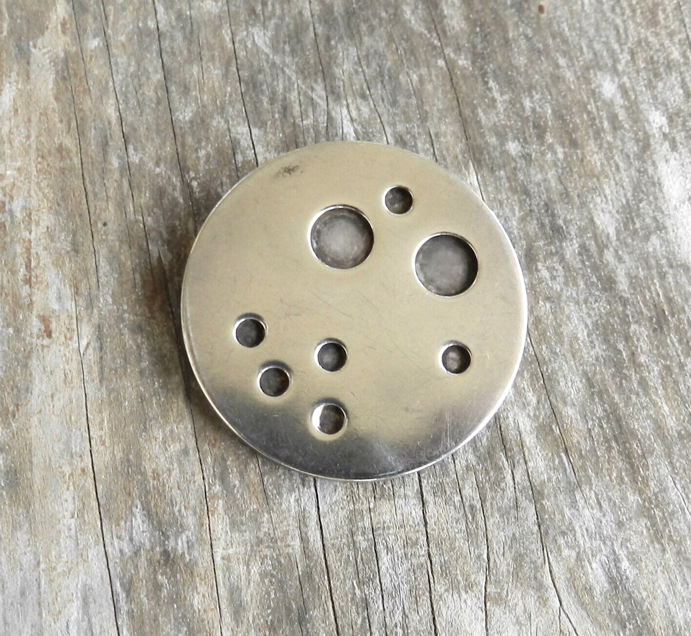 Vintage Sterling Silver Double Layer Modernist Br… - image 1